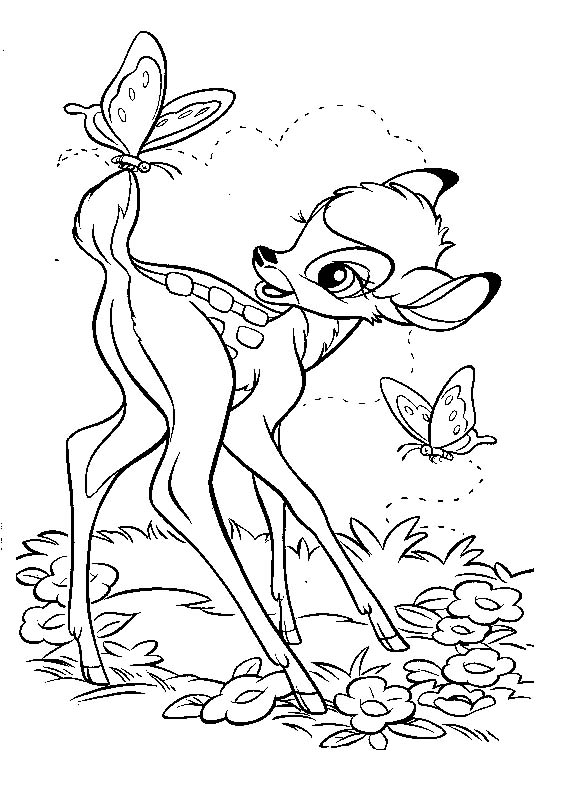 Coloriages bambi 100