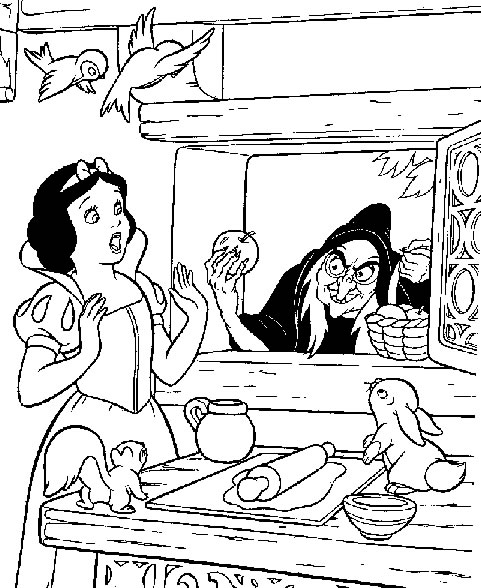 Coloriages blanche neige 11