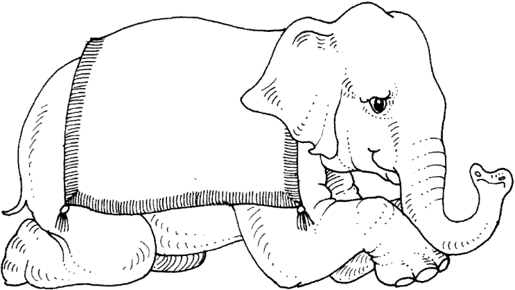 Coloriages elephants 43