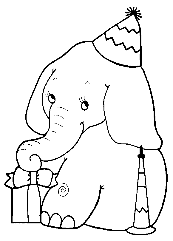 Coloriages elephants 47