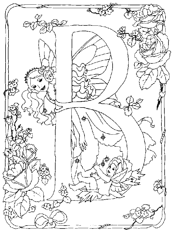 Coloriages alphabet fee 3