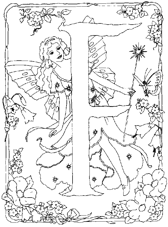 Coloriages alphabet fee 7