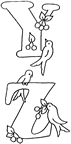 Coloriages alphabet oiseaux 12