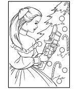 Coloriages barbie casse noisette 11