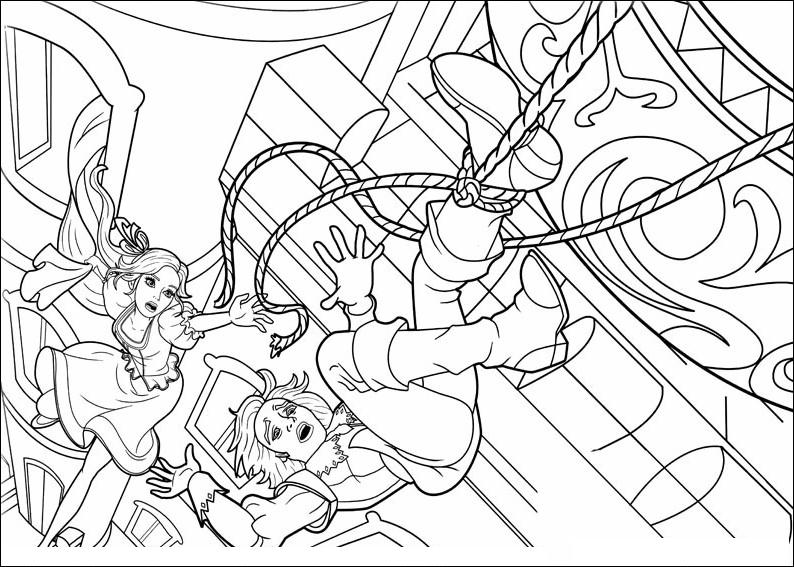 Coloriages barbie mousquetaire 10