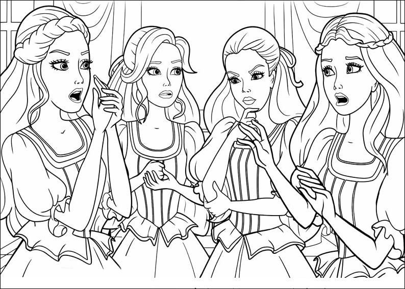 Coloriages barbie mousquetaire 11