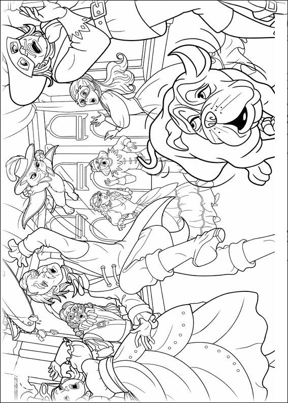 Coloriages barbie mousquetaire 14