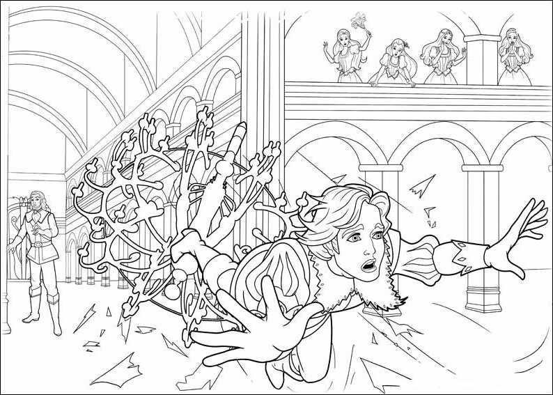 Coloriages barbie mousquetaire 7