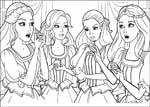 Coloriages barbie mousquetaire 11