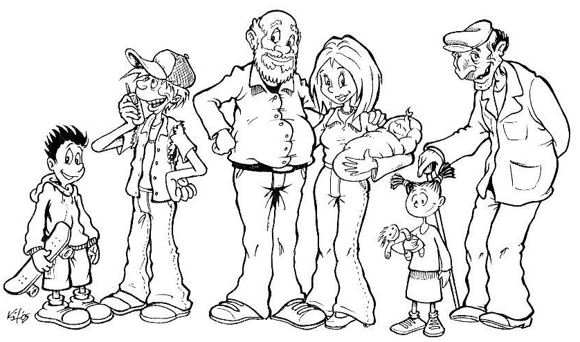 Coloriages famille 39