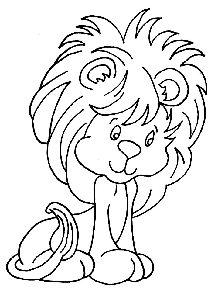 Coloriages lion 4