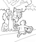 Coloriages loups 5