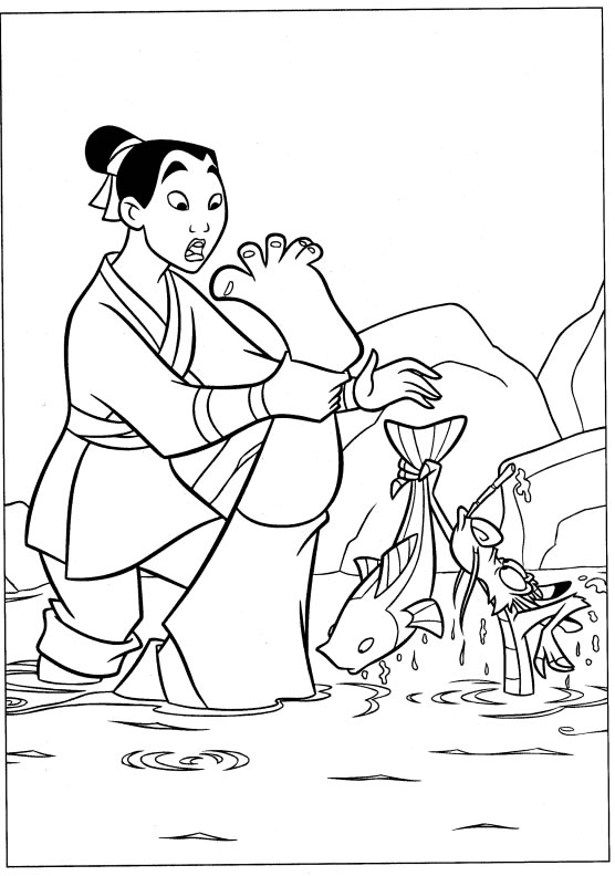 Coloriages mulan 4