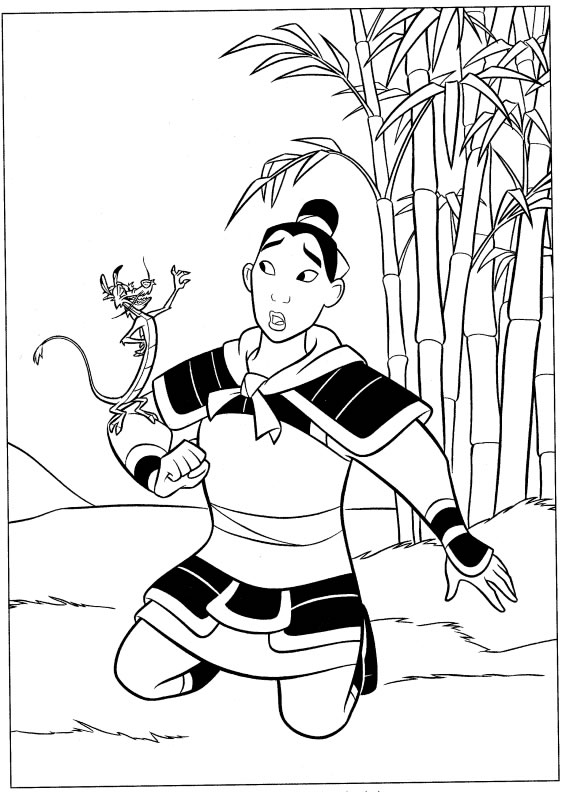 Coloriages mulan 6