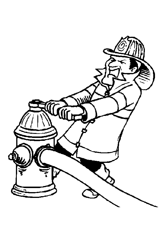 Coloriages pompiers 4