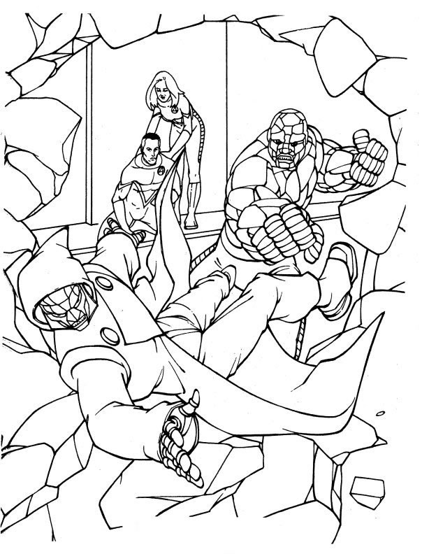 Coloriages quatres fantastiques 19