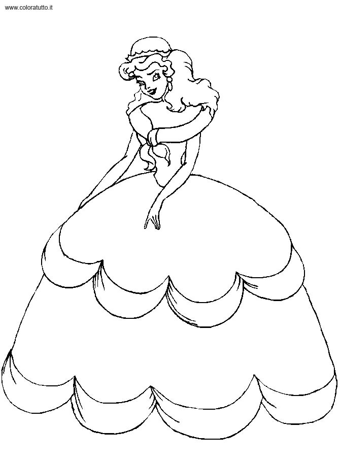 Coloriages robe de princesse 10