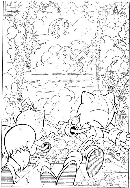 Coloriages sonic 2