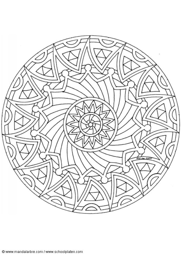 Coloriages special mandala 104