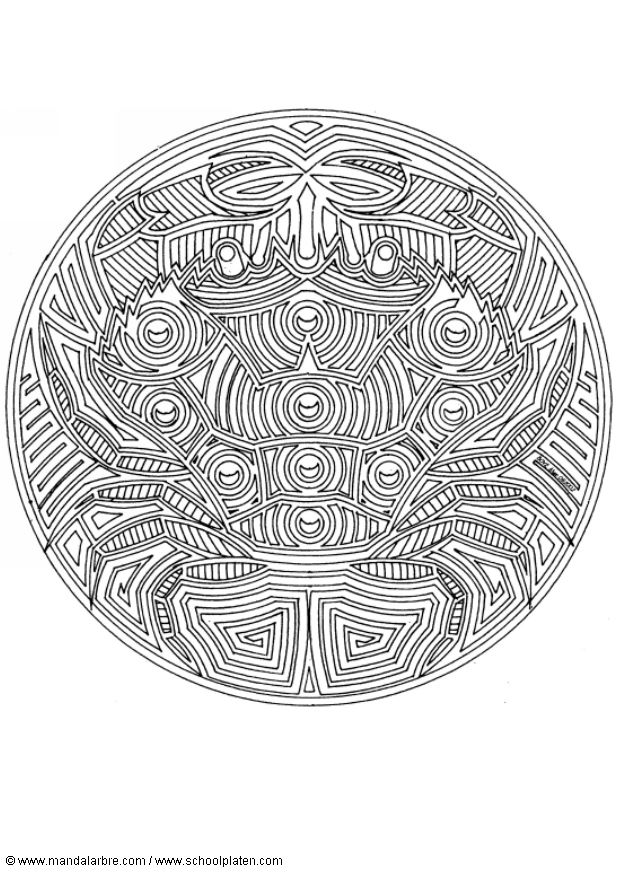 Coloriages special mandala 12