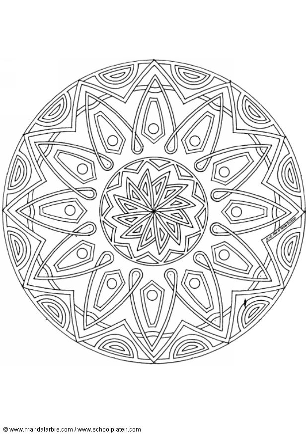 Coloriages special mandala 18