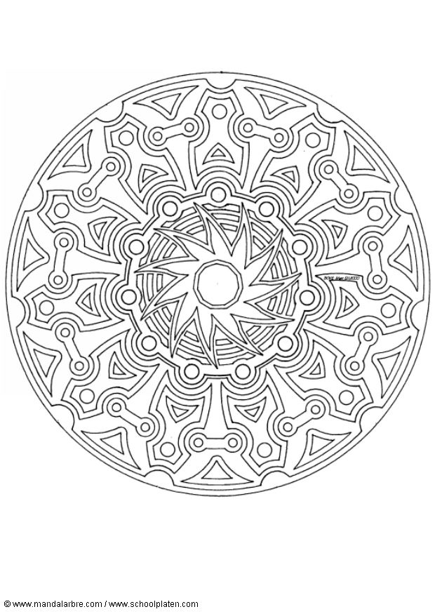 Coloriages special mandala 343