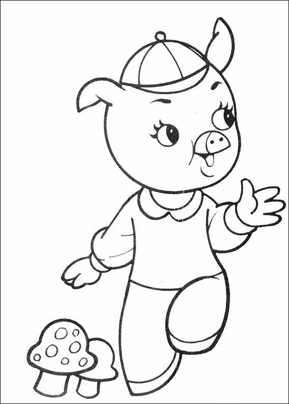 Coloriages trois petits cochons 9